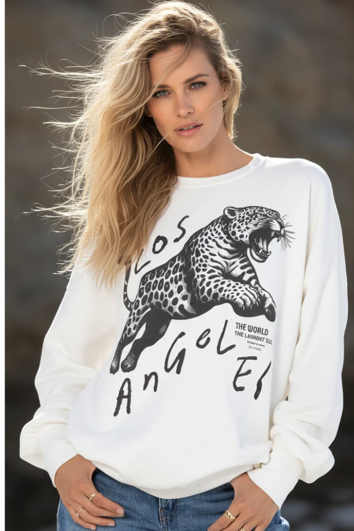 THE LAUNDRY ROOM Womens LA Cats Jump Jumper in White