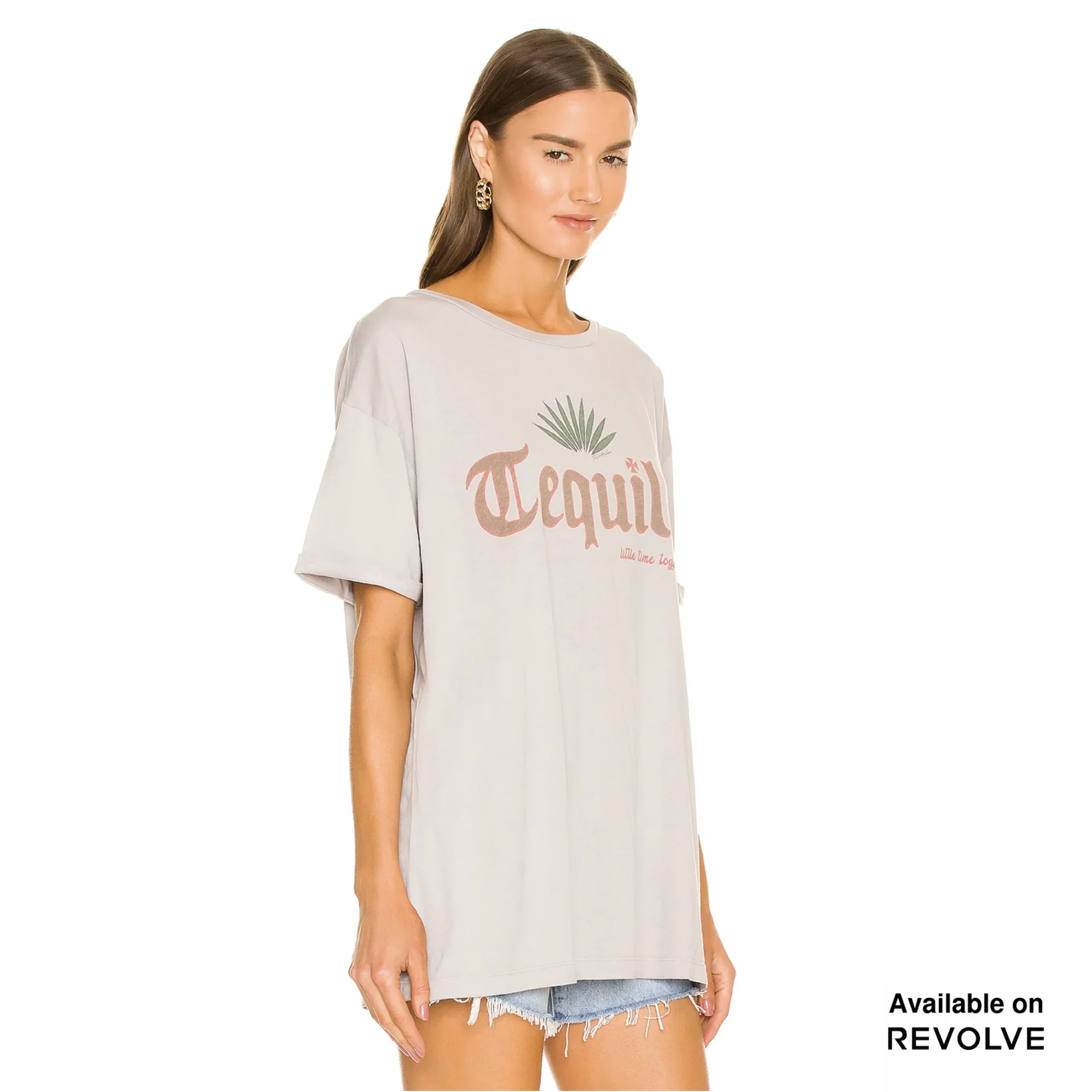 THE LAUNDRY ROOM Womens Tequila Oversized Tee - Star Dust - Image 2