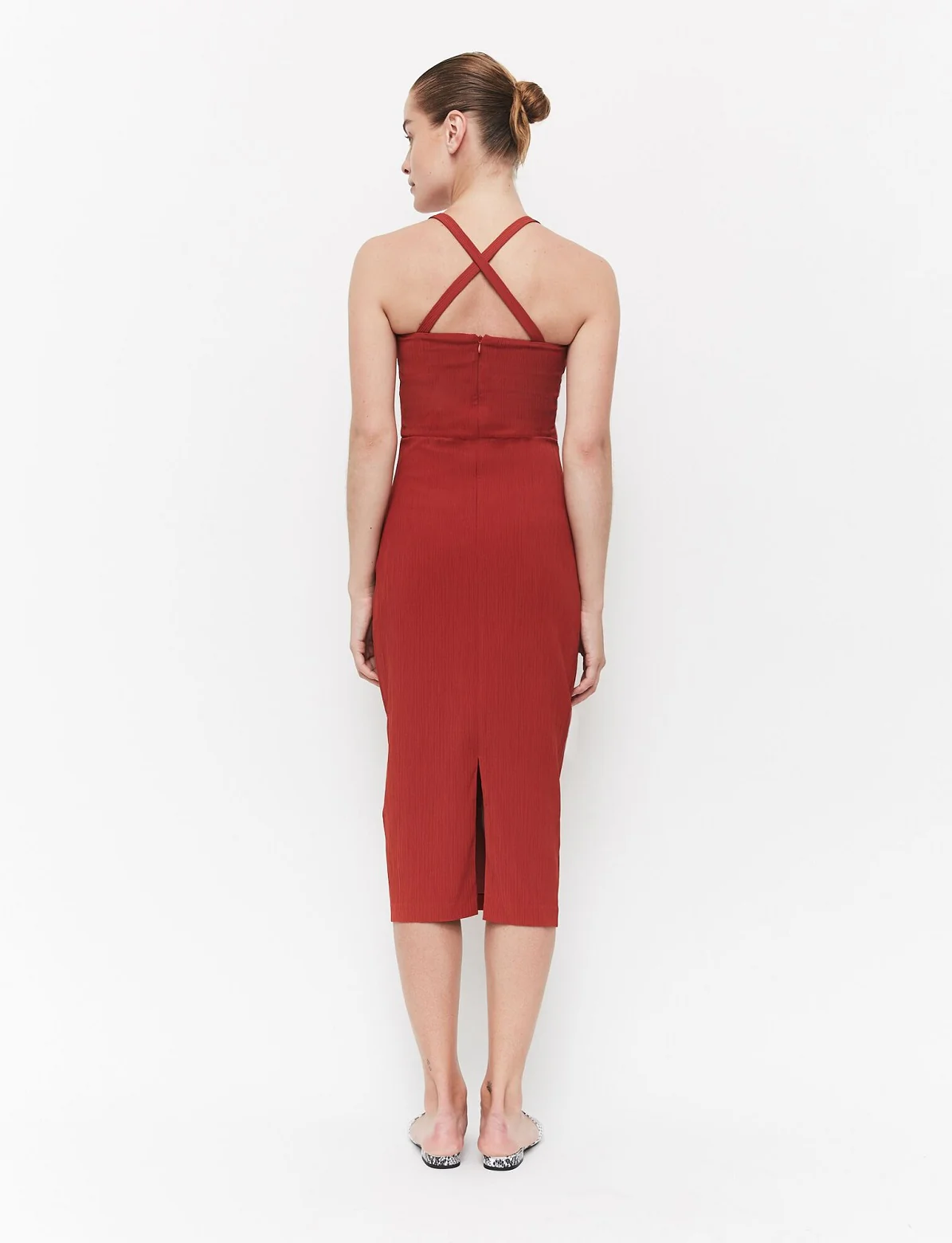 Third Form WOMENS ESSENTIAL CROSS BACK DRESS CARMINE - Image 4