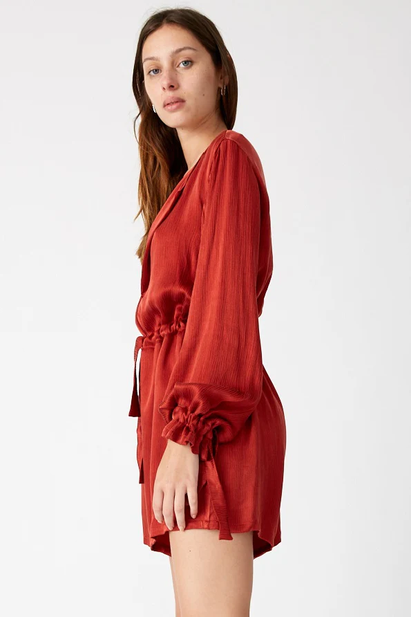 Third Form WOMENS INTRIGUE TIED PLAYSUIT SCARLET - Image 2