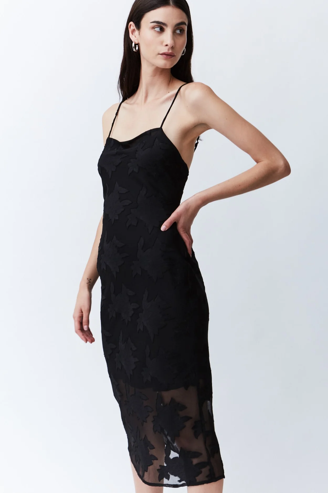 Third Form WOMENS MOON FLOWER SLIP DRESS BLACK - Image 3
