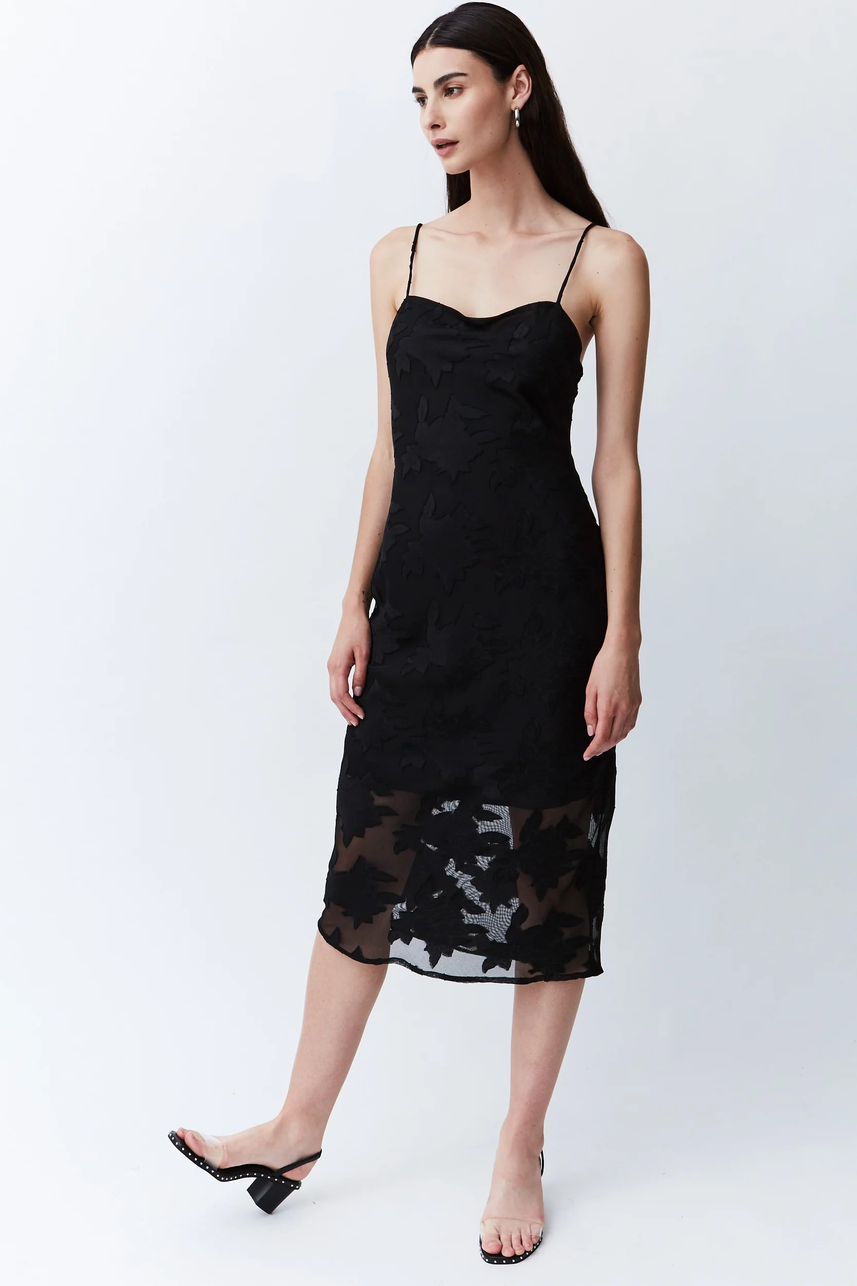 Third Form WOMENS MOON FLOWER SLIP DRESS BLACK - Image 4