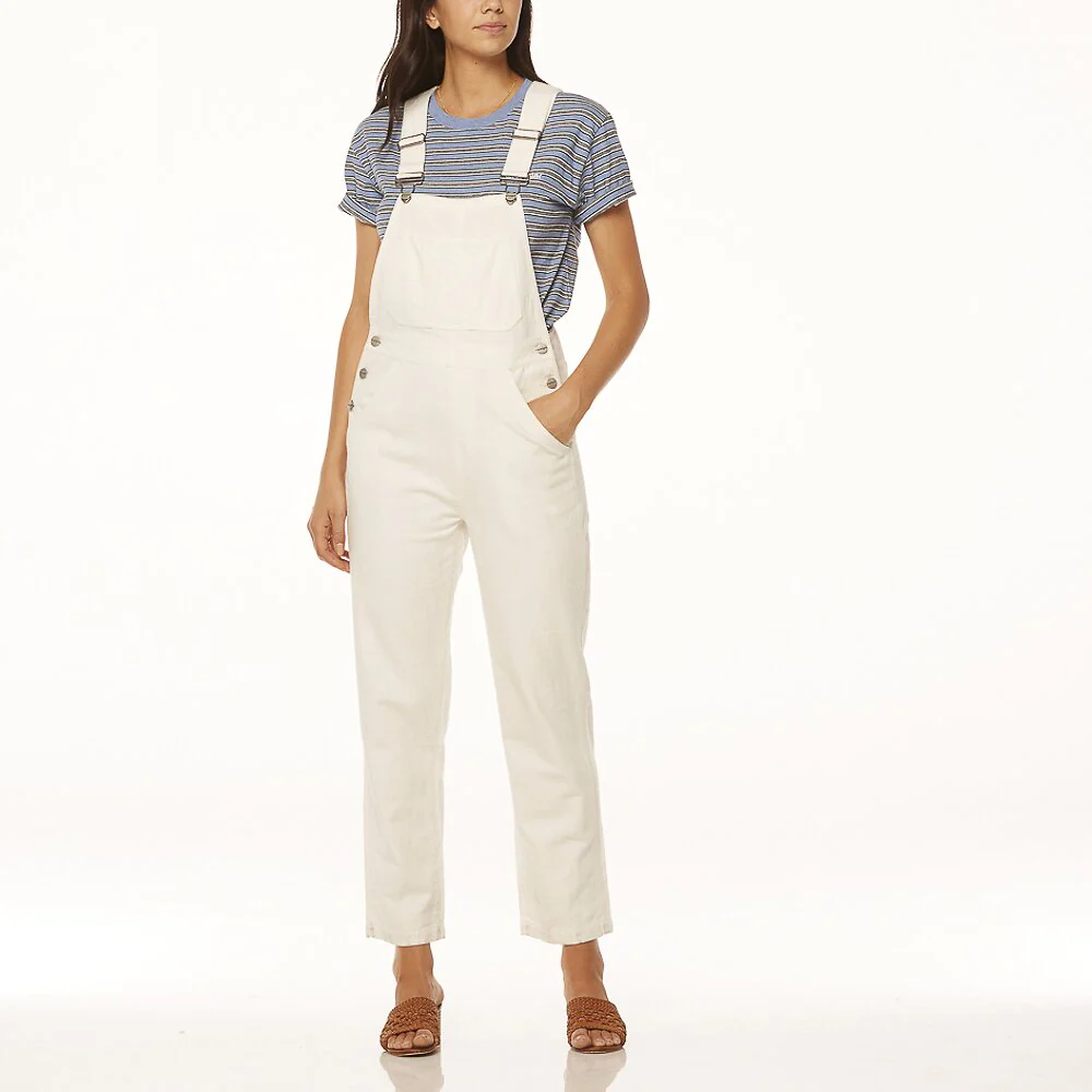 Wrangler WOMENS LITA WHITE LINEN OVERALLS SHELL - Image 2